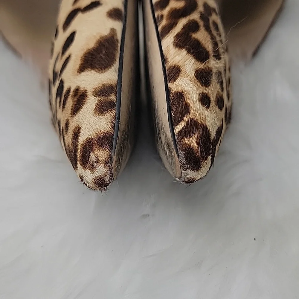 SAM EDELMAN Dori Cheetah Leopard Calf Hair Printed Office Party Kitten Heels 6.5 - Picture 7 of 13